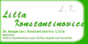lilla konstantinovics business card